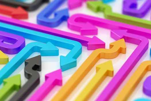 Graphic of colorful arrows