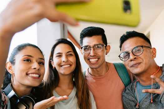 Teens take a selfie