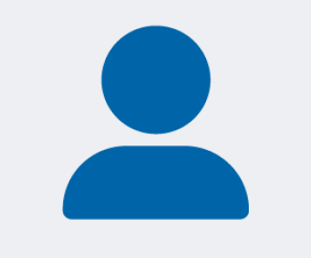 Icon of a head and shoulders - blue