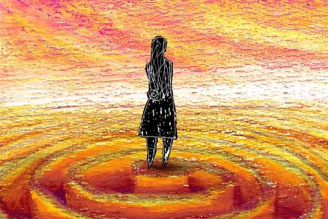 Illustration of figure on concentric circles