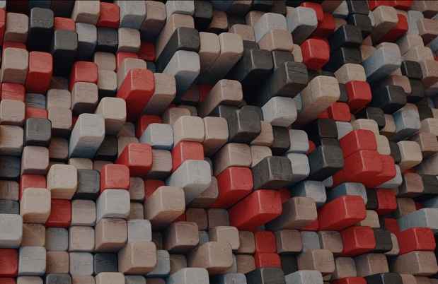 Blocks of different heights and colors