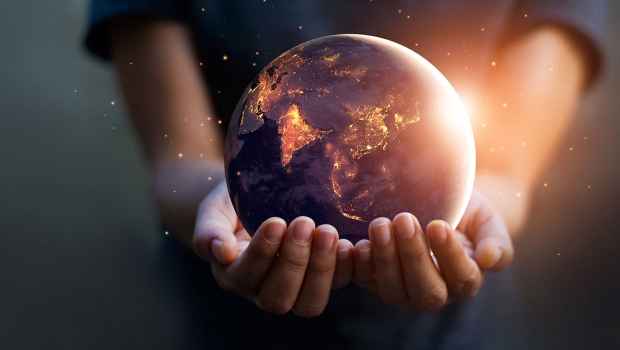 Globe in outstretched hands
