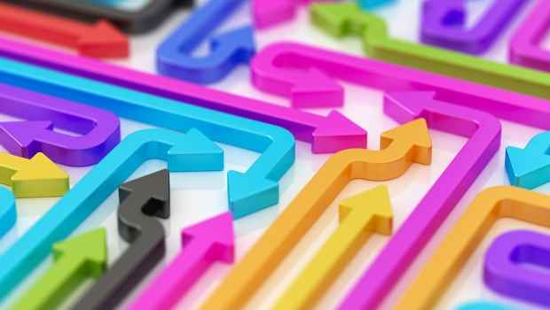 Graphic of colorful arrows