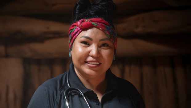 Person with stethoscope