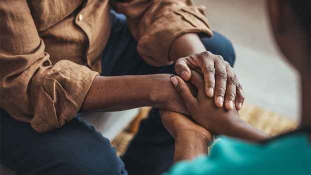 Hands clasped