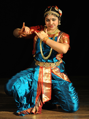 Woman in traditional south Asian attire